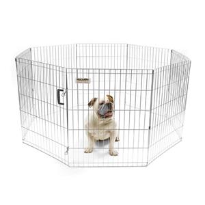  Precision Pet Products Exercise Pen Silver - 30 in
