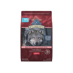 Blue Buffalo Wilderness High Protein Natural Adult Dry Dog Food plus Wholesome Grains, Salmon -24 lb