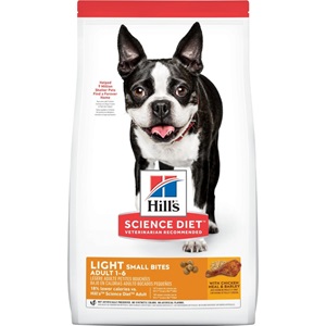 Hill's Science Diet Adult Light Small Bites with Chicken Meal & Barley Dog Food - 15lbs