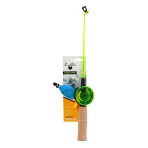 OurPets Play-N-Squeak Fishing Rod with Fish Catnip Toy Multi-Color