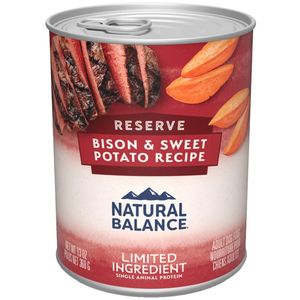 Natural Balance Limited Ingredient Reserve Bison & Sweet Potato Recipe Wet Dog Food - 13oz