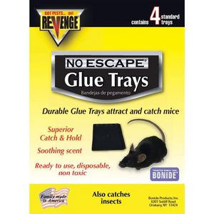 Bonide Revenge No Escape Mouse Glue Trays, 4 Pk