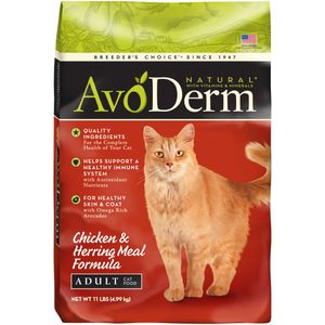 AvoDerm Natural Chicken & Herring Meal Formula - Adult Dry Cat Food - 11 lb