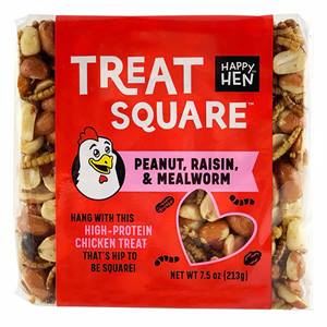 Happy Hen Treats 7.5 oz. Square-Mealworm and Peanut