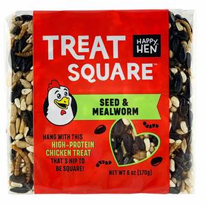Happy Hen Treats 6 oz. Square-Mealworm and Seed