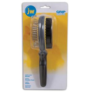  JW Pet GripSoft Cat Double Sided Brush Gray, Yellow - One Size