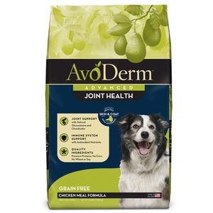 AvoDerm Natural Advanced Joint Health Chicken Meal Formula - Grain Free Adult Dry Dog Food - 24 lb