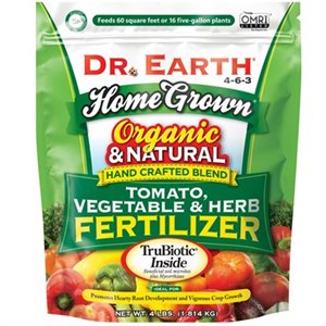 Dr. Earth® Home Grown® Organic Tomato, Vegetable & Herb Fertilizer 4DrEarth 4# Tom/Veg/Herb Fert Bag