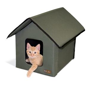 K&H Outdoor Thermo - Kitty House - Olive