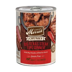 Merrick® Chunky Grain Free Big Texas Steak Tips Dinner® in Gravy Adult Dog Food - 12.7 Oz