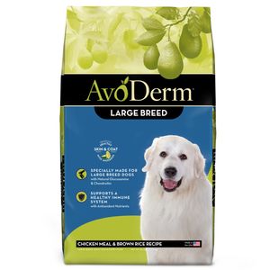 AvoDerm Natural Chicken Meal & Brown Rice Formula Large Breed Dry Dog Food - 26 lb