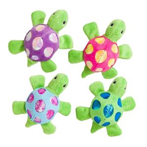  Spot Shimmer Glimmer Turtle Catnip Toy - Assorted