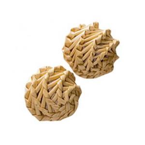 KONG Natural Straw Ball Catnip Toy Beige - One Size, 2 pk