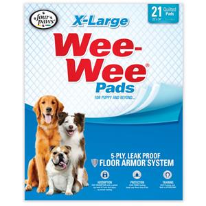 Four Paws Wee-Wee Superior Performance Dog Pads 21 Count - XL 28 in X 34 in