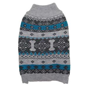 Fashion Pet Nordic Knit Dog Sweater Grey - XXS