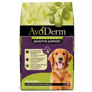AvoDerm Natural Advanced Sensitive Support Lamb & Sweet Potato Formula Dry Dog Food - 22 lb