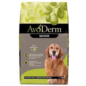 AvoDerm Natural Chicken Meal & Brown Rice - Senior Dry Dog Food - 26 lb