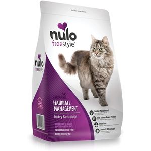 Nulo freestyle hairball management grain free turkey and cod - 5lb