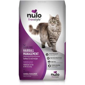 Nulo freestyle hairball management grain free turkey and cod - 12lb