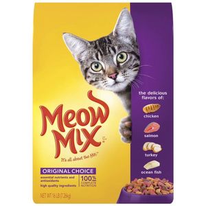 Meow-Mix Original Choice Dry Cat Food Chicken, Turkey, Salmon & Ocean Fish - 16 lb