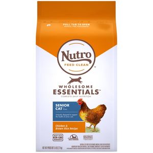  Nutro Products Wholesome Essentials Senior Dry Cat Food Chicken & Brown Rice - 5 lb