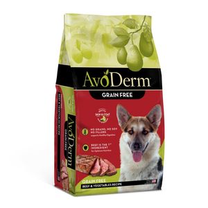AvoDerm Natural Grain Free Beef & Vegetables Recipe All Life Stages Dry Dog Food - 4 lb