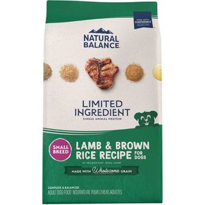 Natural Balance Limited Ingredient Lamb & Brown Rice Small Breed Bites Recipe Dry Dog Food - 4lbs