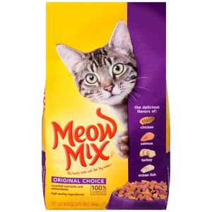Meow-Mix Original Choice Dry Cat Food Chicken, Turkey, Salmon & Ocean Fish - 3.15 lb