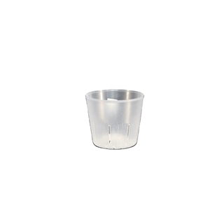 Clear Plastic Round Orchid Pots with Slits - 4" wide