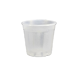 Clear Plastic Round Orchid Pots with Slits - 5" wide