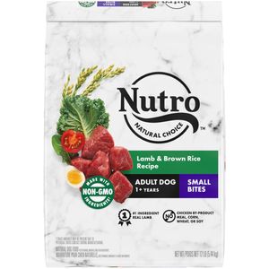 Nutro Products Natural Choice Small Bites Adult Dry Dog Food Lamb & Brown Rice - 12 lb