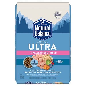 Natural Balance Ultra Small Breed Bites Adult Dry Dog Food - With-Grain, Chicken & Barley - 4lbs