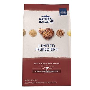 Natural Balance Limited Ingredient Diet Adult Dry Dog Food - Beef & Brown Rice - 12lbs