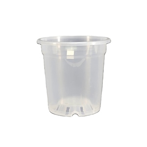 Clear Plastic Round Orchid Pots - 7 in wide