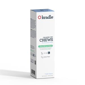Kradle Calming CBD Dog Chews 15MG, Chicken - 7 ct, LG
