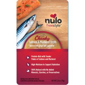 Nulo FreeStyle Chunky Broths Wet Cat Food Salmon & Mackerel - 2.8 oz