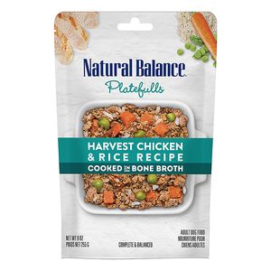 Natural Balance Platefulls Harvest Chicken & Rice Recipe Adult Dog Food - 9oz