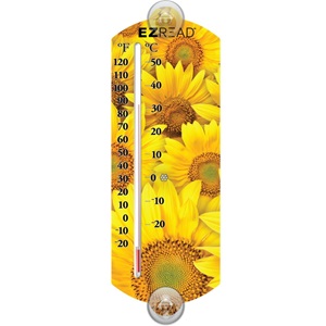 Headwind® EZ Read Indoor/Outdoor Thermometer Sunflower - 10in