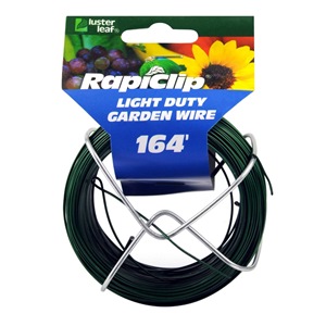 Luster Leaf® RapiClip® Garden Wire - 164ft Roll - Light Duty - 1.0mm Diam - Vinyl-Coated