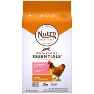 Nutro Products Wholesome Essentials Sensitive Adult Dry Cat Food Chicken, Rice & Peas - 5 lb