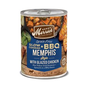 Merrick® Grain Free Slow-Cooked BBQ Memphis Style with Glazed Chicken Canned Dog Food - 12.7 Oz