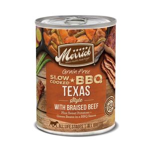 Merrick® Grain Free Slow-Cooked BBQ Texas Style with Braised Beef Canned Dog Food - 12.7 Oz