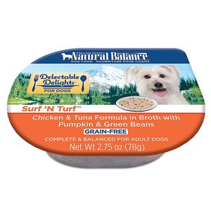 Natural Balance Delectable Delights Adult Wet Dog Food - Grain Free, Surf 'N Turf - 2.75oz