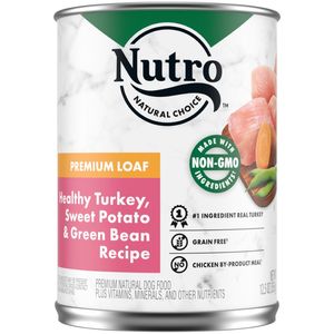 Nutro Products Premium Loaf Adult Wet Dog Food Turkey, Sweet Potato & Green Bean - 12.5 oz
