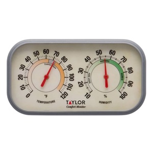 Taylor 18" Metal Patio Thermometer & Clock