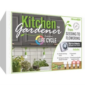 MiracleLED® Kitchen Gardener Grow Light Kit - 3ft - 2-Bulb - Automatic Timer - Absolute Daylight Ful