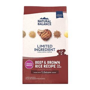 Natural Balance Limited Ingredient Diet Small Breed Adult Dry Dog Food - Beef & Rice - 4lbs