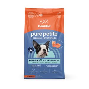 CANIDAE PURE Goodness Grain-Free LID Petite Small Breed Puppy Raw Freeze-Dried Dog Food Salmon - 4lb