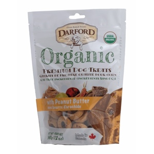 Darford Organic Peanut Butter Premium Dog Treats - 12oz