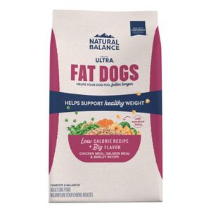  Natural Balance Pet Foods Ultra Fat Dogs Low Calorie Dry Dog Food Chicken & Salmon - 24lbs